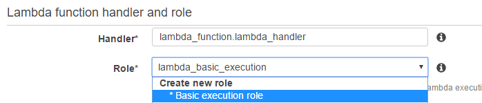 Lambda role